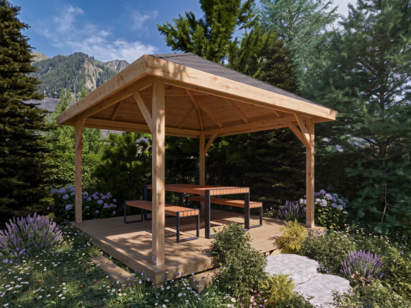 Houten paviljoen tuinhuis Syros douglas