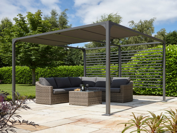 Aluminium pergola "Florence 3x3" donkergrijs