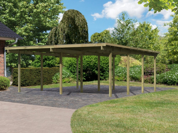 Carport dubbele carport 2 ECO