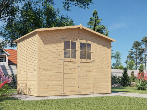 Tuinhuis Alexis 4 Rhombusprofiel 18 mm naturel