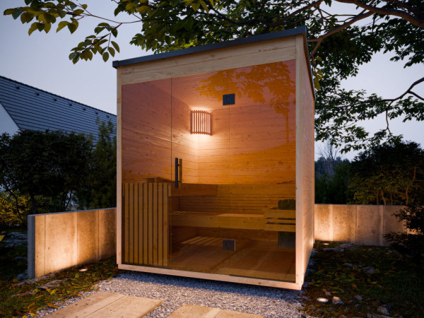 Buitensauna Lilly serie, onbehandeld 28 mm