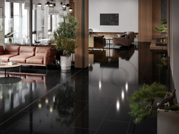 Vinylvloer The Floor "SPC Stone" zwart U190 tegel