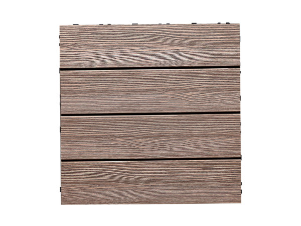 Composiet vlondertegel in houtlook teak