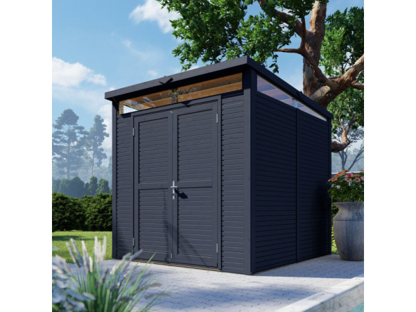 Tuinhuis Pentos Rhombusprofil 18 mm antraciet