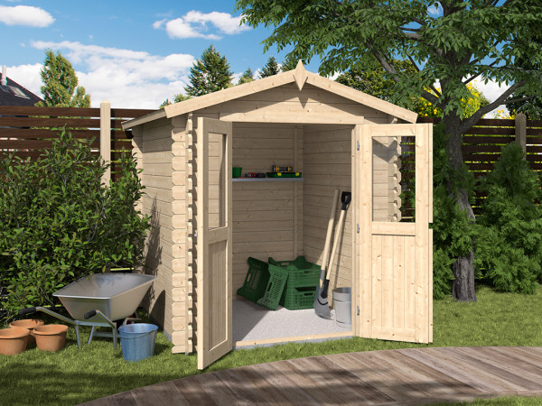 Tuinhuis "Mini 2 B" BBH 28 mm Zadeldak