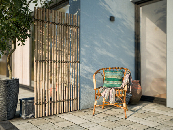 Privacy schutting bamboe slank natuur