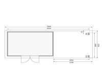Voorbeeld: Berging SET Kandern 7 28 mm natuurlijke afwerking, incl. 3,2 m aangebouwd dak + zij- en achterwand Voorbeeld: Berging SET Kandern 7 28 mm natuurlijke afwerking, incl. 3,2 m aangebouwd dak + zij- en achterwand