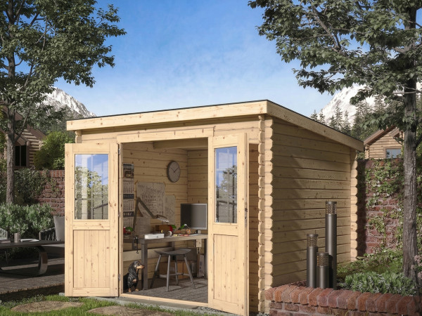 Tuinhuis blokhut CA2974 28 mm onbehandeld