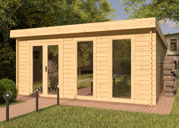 Tuinhuis blokhut Callie 1, 44 mm, onbehandeld