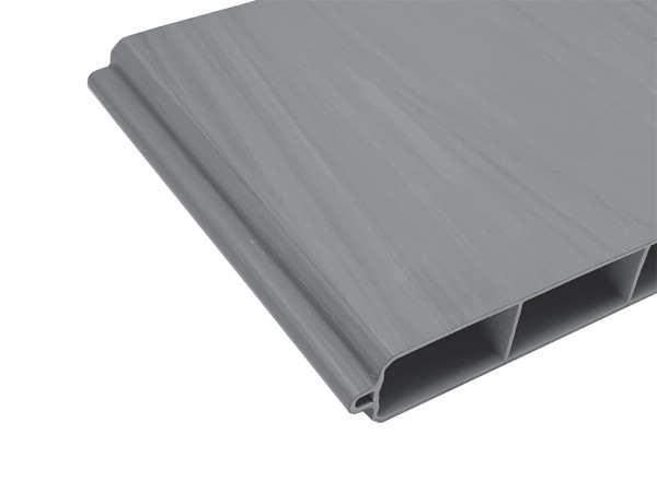 Tuinafrastering Privacyscherm PVC-steeksysteem Grey Oak