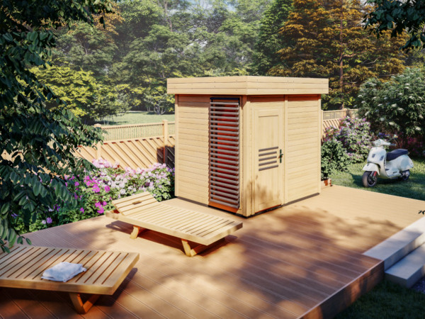 Saunahuis Amos 40 mm met naturel houten deur
