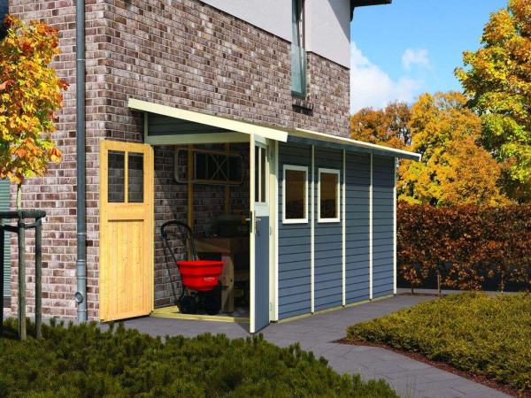 Tuinhuis-aanleunschuur Wandlitz 4 19 mm terragrijs