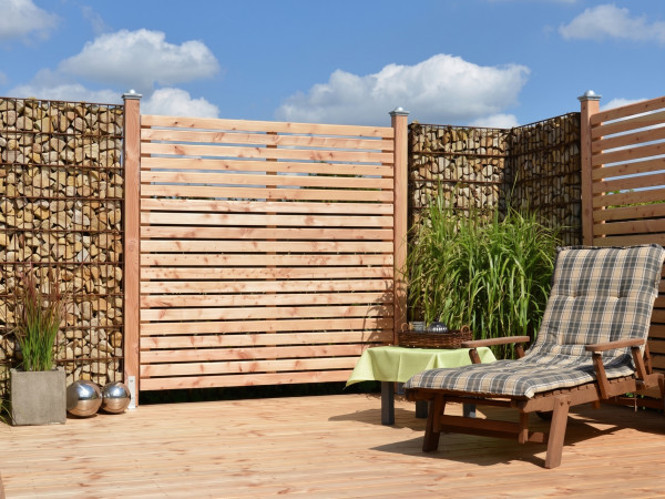 Privacybeschermende schutting rhombus Europese lariks Rustiek