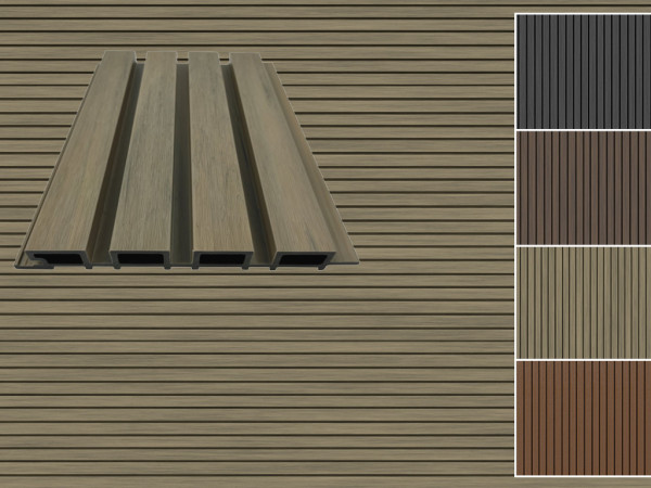 WPC 4-voudig Rhombusprofiel Antique, co-extruded