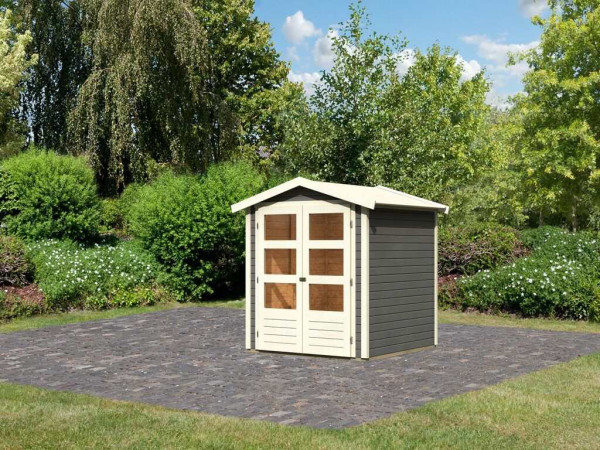 Tuinhuis Amberg 2 19 mm terragrijs