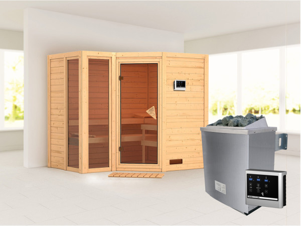 Massieve sauna Amara incl. 9 kW saunakachel ext. besturing