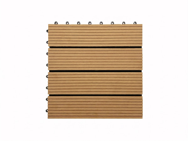 Composiet vlondertegel (WPC) teak geribbeld