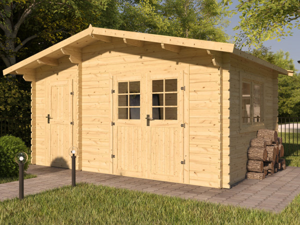 Tuinhuis "Keiko" 34 mm onbehandeld blokhutconstructie