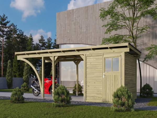 Carport enkele carport 2 ECO incl. 1 toegangsboog