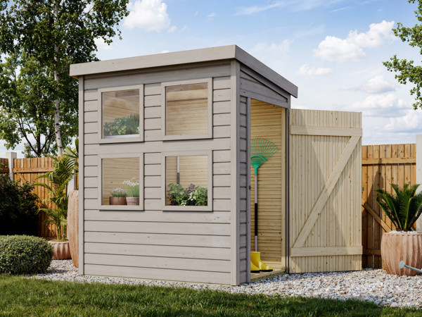 Tuinhuis / tuinberging Anzuchtgewächshaus Fana 14 mm voorvergrijsd