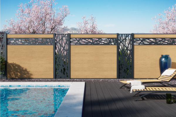 Composiet tuinscherm Modern Fence Board red cedar