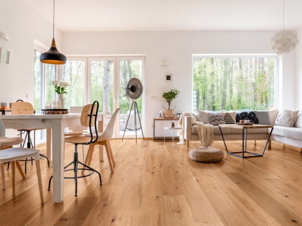 Parket eiken rustiek in ruwhoutlook, landhuisdeel, handgeschraapt