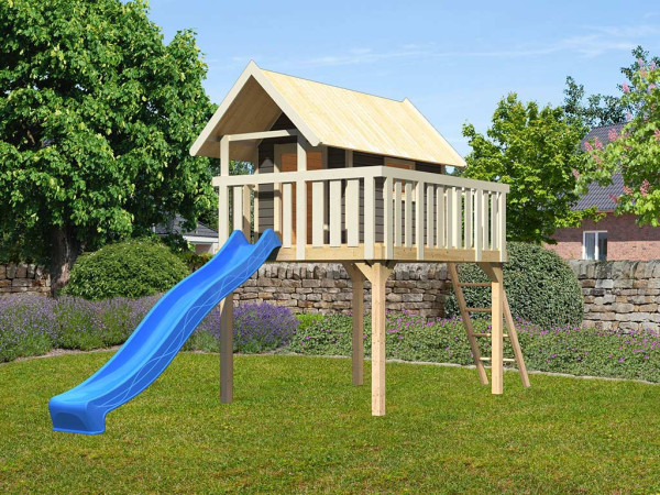 Steltenhuis SET Fidel terra grijs incl. glijbaan blauw