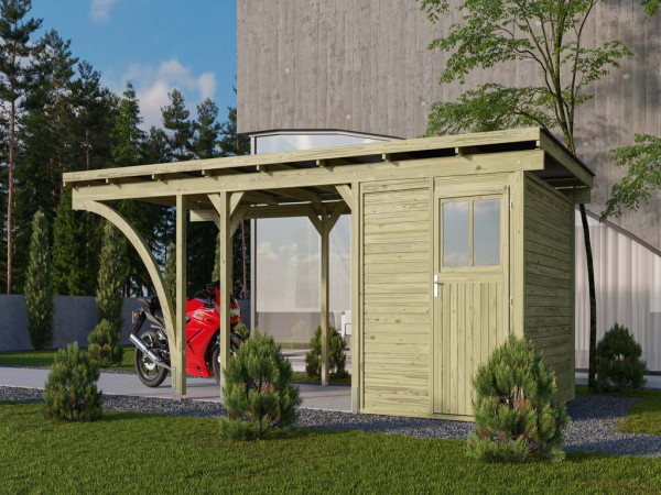 Carport enkele carport 2 ECO incl. 1 toegangsboog