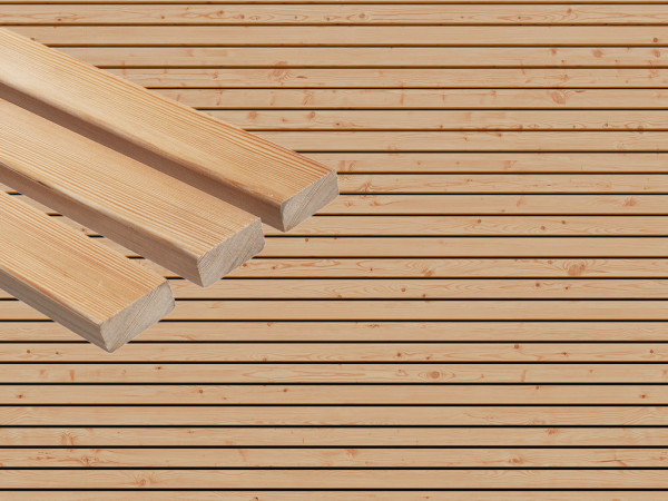 Gevelbekleding rhombus plint Siberische lariks