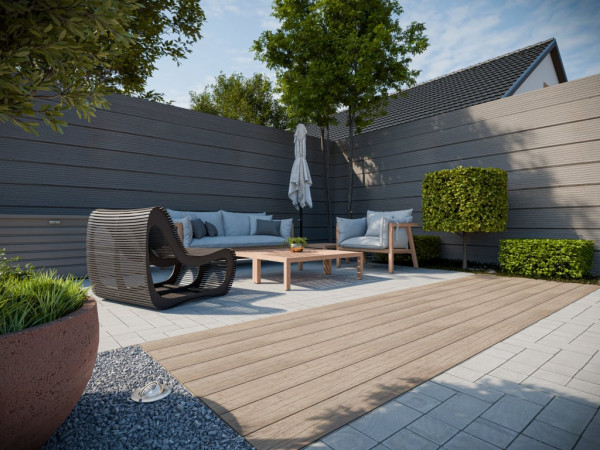 Composiet vlonderplank (BPC) beige