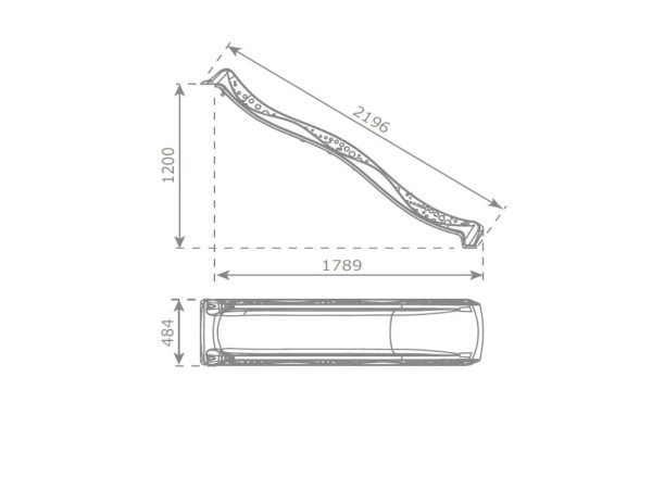 Yulvo Wave Glijbaan 219 cm Roze