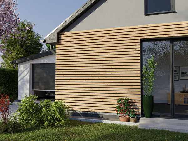 Gevelbekleding rhombus plint Siberische lariks