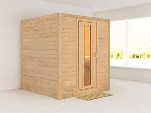 Massieve sauna Mojave houten deur met geïsoleerd glas