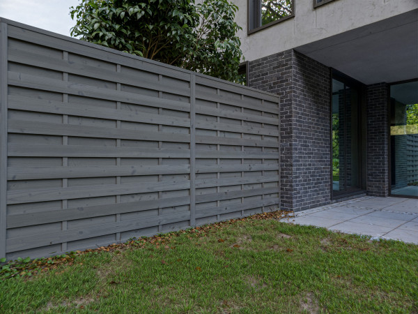 Privacybeschermende schutting Grenen Bretagne Grijs