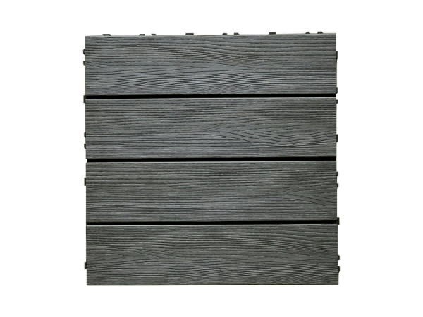 Composiet vlondertegel in houtlook zilvergrijs