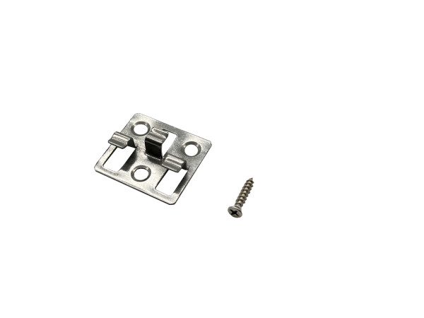 WPC/BPC middenclips terrasplank Premium-zilver