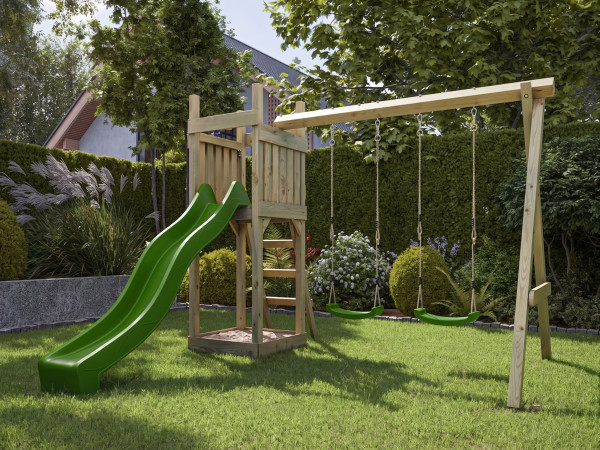 Illustratie toont speeltoren inclusief telescoop (niet inbegrepen)