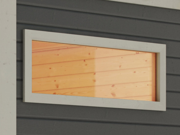 Saunaraam met helder glas, wit