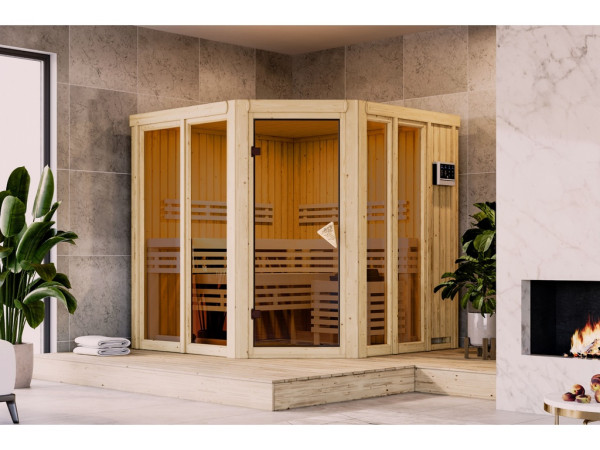 Sauna Airi SET met kachel 9 kW, Bio externe bedieningseenheid