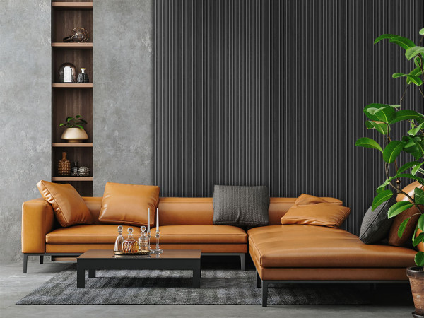Akoestische panelen wandbekleding Black Oak 240 cm vilt donkergrijs