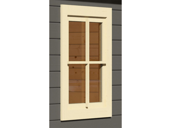 Draai-/kiepraam ivoorwit voor tuinhuizen 38 / 40 mm