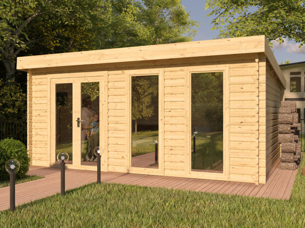 Tuinhuis blokhut Callie 1, 44 mm, onbehandeld