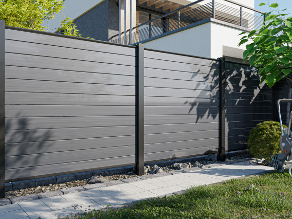 Tuinafscheiding PVC Plug-in Systeem Wit