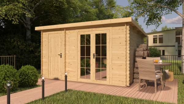 Tuinhuis blokhut Belfort 1 28 mm onbehandeld