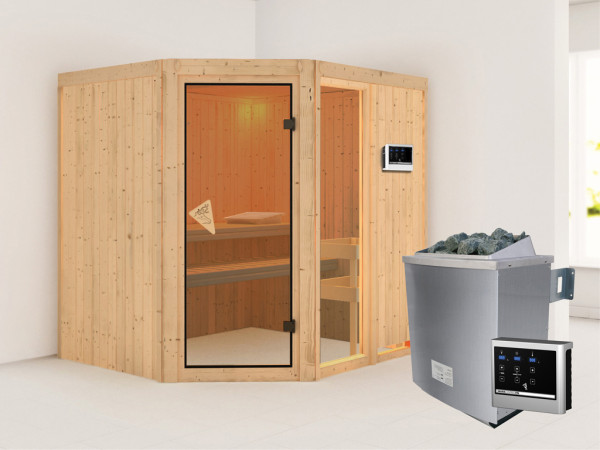 Systeemsauna Fiona 2 incl. 9 kW saunakachel ext. besturing