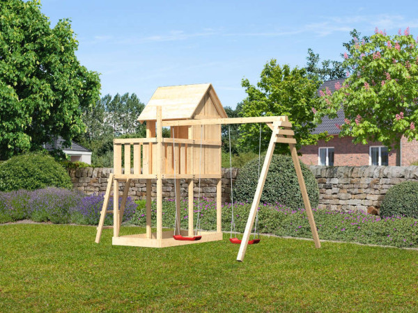 Speeltoren Frieda naturel incl. dubbele schommel