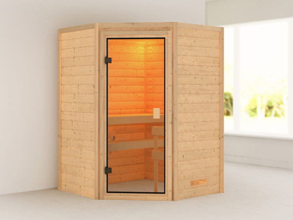Sauna Antonia met gebronsde glazen deur