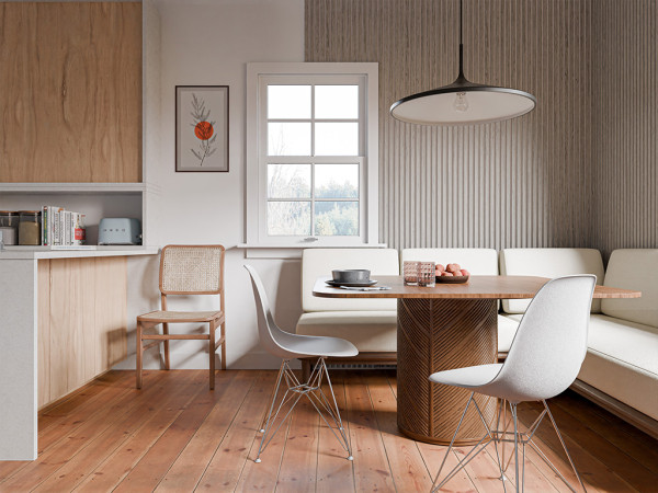 Akoestische panelen wandbekleding Grey Oak 240 cm vilt lichtgrijs