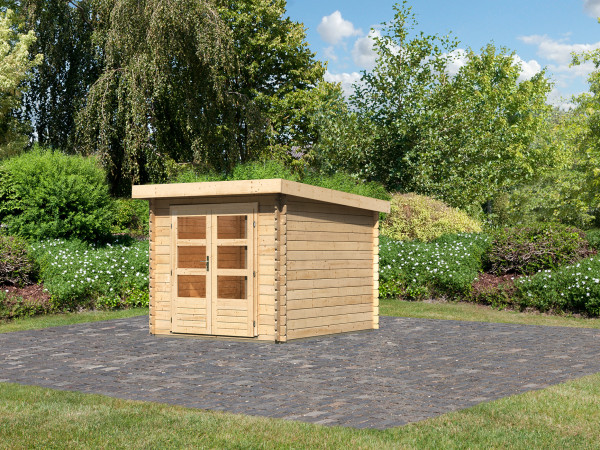 Tuinhuisje blokhut Bastrup 4 28 mm natuurlijke afwerking