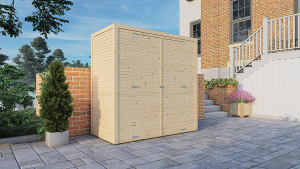 Tuinberging Bikebox Fiete 1 met rhombusprofiel 18 mm, naturel